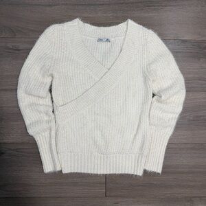 Dex Women's Cream V-Neck Wrap Sweater